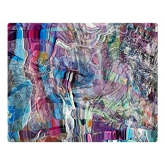 Layered Waves Two Sides Premium Plush Fleece Blanket (large) by kaleidomarblingart