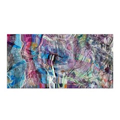 Layered Waves Satin Wrap 35  X 70  by kaleidomarblingart