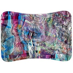 Layered Waves Velour Seat Head Rest Cushion by kaleidomarblingart