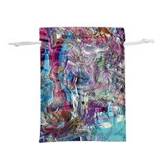 Layered Waves Lightweight Drawstring Pouch (l) by kaleidomarblingart