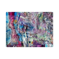 Layered Waves Premium Plush Fleece Blanket (mini) by kaleidomarblingart