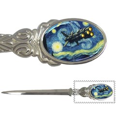 Spaceship Starry Night Van Gogh Painting Letter Opener