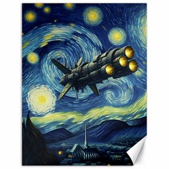 Spaceship Starry Night Van Gogh Painting Canvas 18  X 24  by Maspions