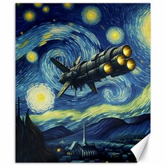 Spaceship Starry Night Van Gogh Painting Canvas 20  X 24  by Maspions