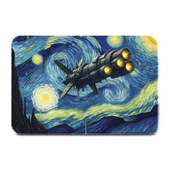 Spaceship Starry Night Van Gogh Painting Plate Mats by Maspions