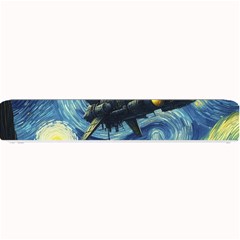 Spaceship Starry Night Van Gogh Painting Small Bar Mat by Maspions