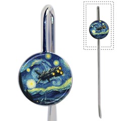 Spaceship Starry Night Van Gogh Painting Book Mark by Maspions