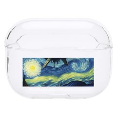 Spaceship Starry Night Van Gogh Painting Hard Pc Airpods Pro Case by Maspions