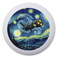 Spaceship Starry Night Van Gogh Painting Dento Box With Mirror by Maspions