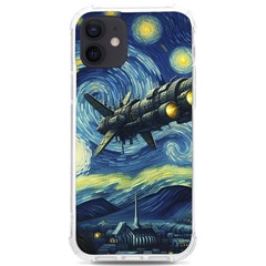 Spaceship Starry Night Van Gogh Painting Iphone 12/12 Pro Tpu Uv Print Case