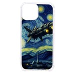 Spaceship Starry Night Van Gogh Painting iPhone 13 mini TPU UV Print Case Front