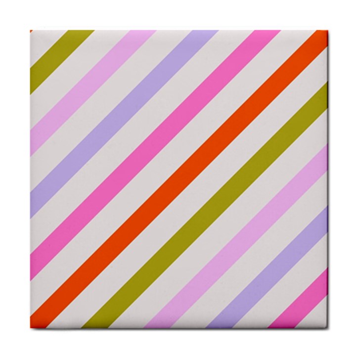 Lines Geometric Background Tile Coaster