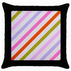 Lines Geometric Background Throw Pillow Case (black)