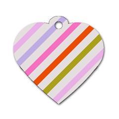 Lines Geometric Background Dog Tag Heart (one Side)