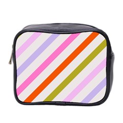 Lines Geometric Background Mini Toiletries Bag (two Sides)