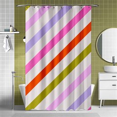 Lines Geometric Background Shower Curtain 48  X 72  (small) 