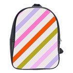 Lines Geometric Background School Bag (XL) Front