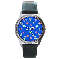 Background Star Darling Galaxy Round Metal Watch by Maspions