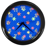 Background Star Darling Galaxy Wall Clock (Black) Front