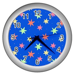 Background Star Darling Galaxy Wall Clock (silver)