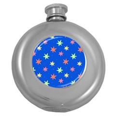 Background Star Darling Galaxy Round Hip Flask (5 Oz)