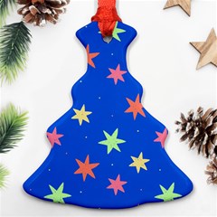 Background Star Darling Galaxy Christmas Tree Ornament (two Sides) by Maspions