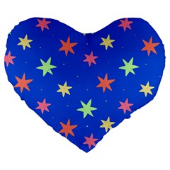 Background Star Darling Galaxy Large 19  Premium Heart Shape Cushions