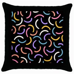 Abstract Pattern Wallpaper Throw Pillow Case (black)