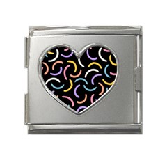 Abstract Pattern Wallpaper Mega Link Heart Italian Charm (18mm)