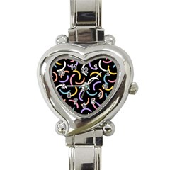 Abstract Pattern Wallpaper Heart Italian Charm Watch