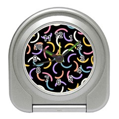 Abstract Pattern Wallpaper Travel Alarm Clock