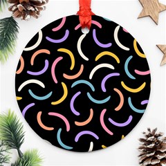 Abstract Pattern Wallpaper Round Ornament (two Sides)