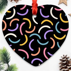 Abstract Pattern Wallpaper Heart Ornament (two Sides)