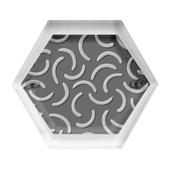 Abstract Pattern Wallpaper Hexagon Wood Jewelry Box