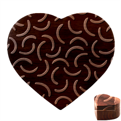 Abstract Pattern Wallpaper Heart Wood Jewelry Box by Maspions