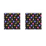 Sea Shells Pattern Wallpaper Fish Cufflinks (Square) Front(Pair)