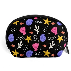 Sea Shells Pattern Wallpaper Fish Accessory Pouch (large)