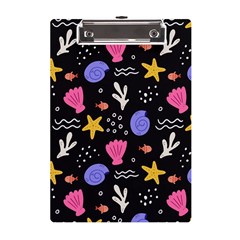 Sea Shells Pattern Wallpaper Fish A5 Acrylic Clipboard