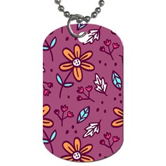 Flowers Petals Leaves Foliage Dog Tag (one Side)