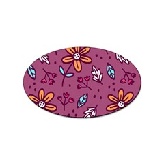 Flowers Petals Leaves Foliage Sticker Oval (100 Pack)