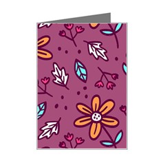 Flowers Petals Leaves Foliage Mini Greeting Card by Maspions