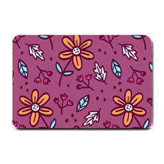 Flowers Petals Leaves Foliage Small Doormat