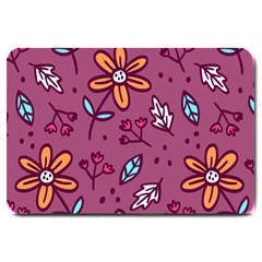 Flowers Petals Leaves Foliage Large Doormat by Maspions