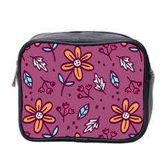 Flowers Petals Leaves Foliage Mini Toiletries Bag (two Sides)