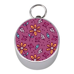 Flowers Petals Leaves Foliage Mini Silver Compasses