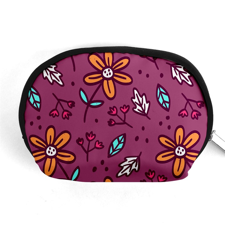 Flowers Petals Leaves Foliage Accessory Pouch (Medium)