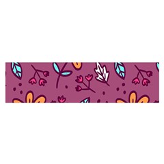 Flowers Petals Leaves Foliage Oblong Satin Scarf (16  X 60 )