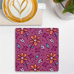 Flowers Petals Leaves Foliage Uv Print Square Tile Coaster  by Maspions