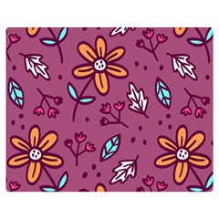 Flowers Petals Leaves Foliage Premium Plush Fleece Blanket (medium) by Maspions