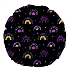 Wallpaper Pattern Rainbow Large 18  Premium Round Cushions